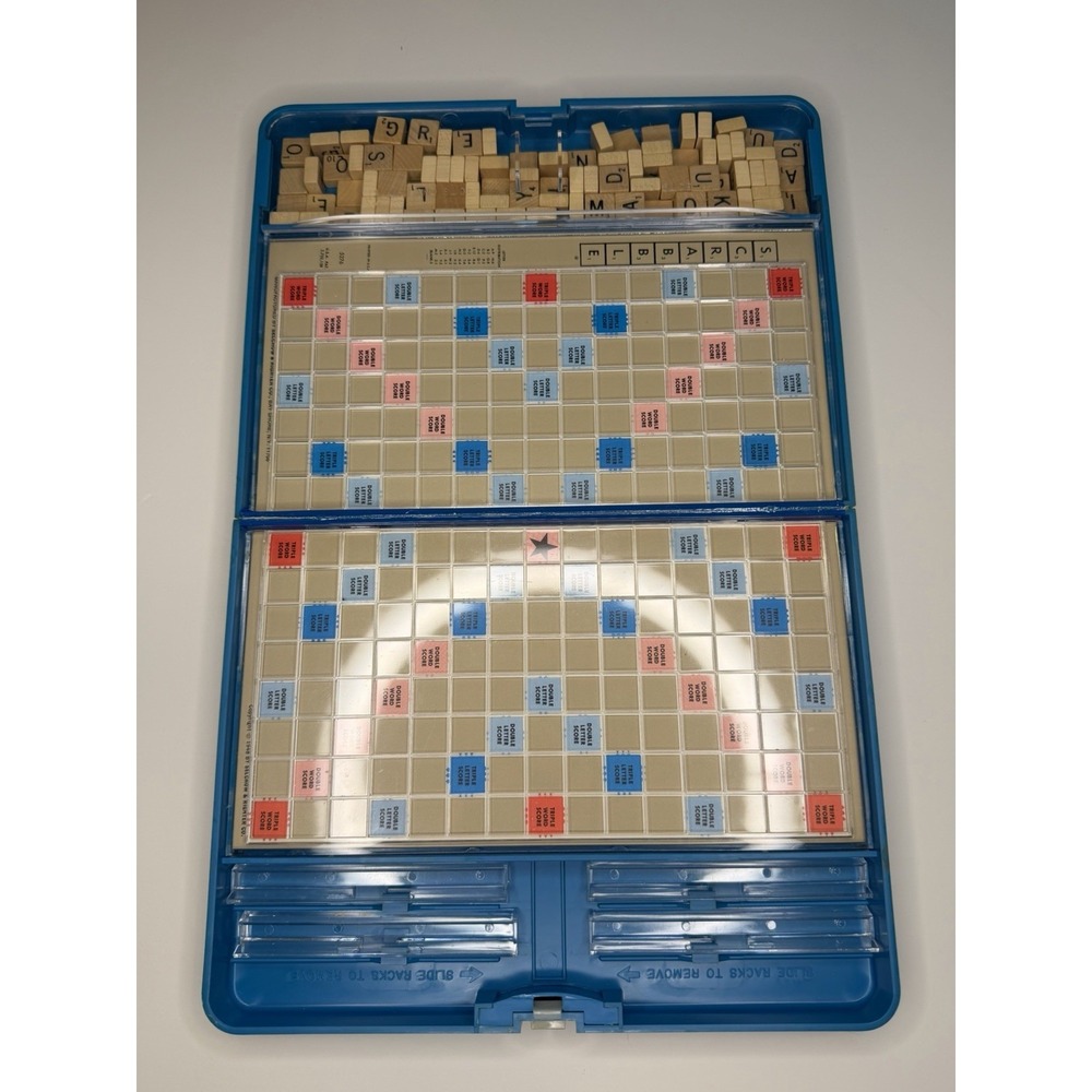 1976 Scrabble Word Game Complete Set with Travel Case , booklet and bag - Picture 4 of 7